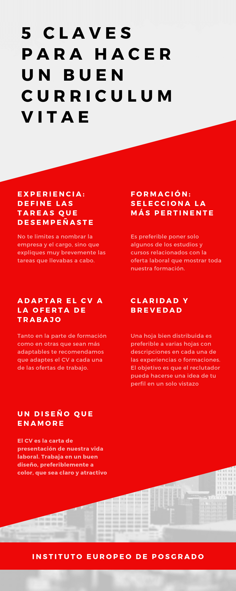 5 claves hacer un CV