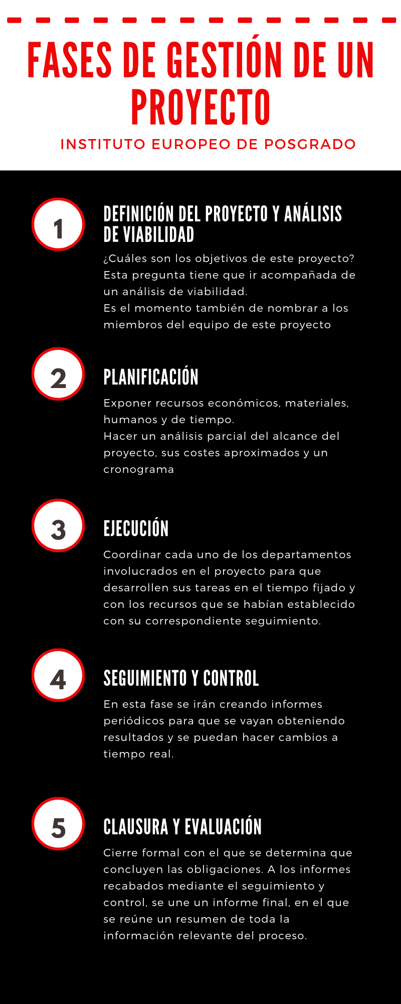 Fases gestión de un proyecto